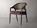 Aimee Dining Arm Chair in Mocha