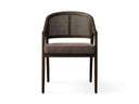 Aimee Dining Arm Chair in Mocha