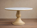Amelia Round Marble Pedestal Dining Table
