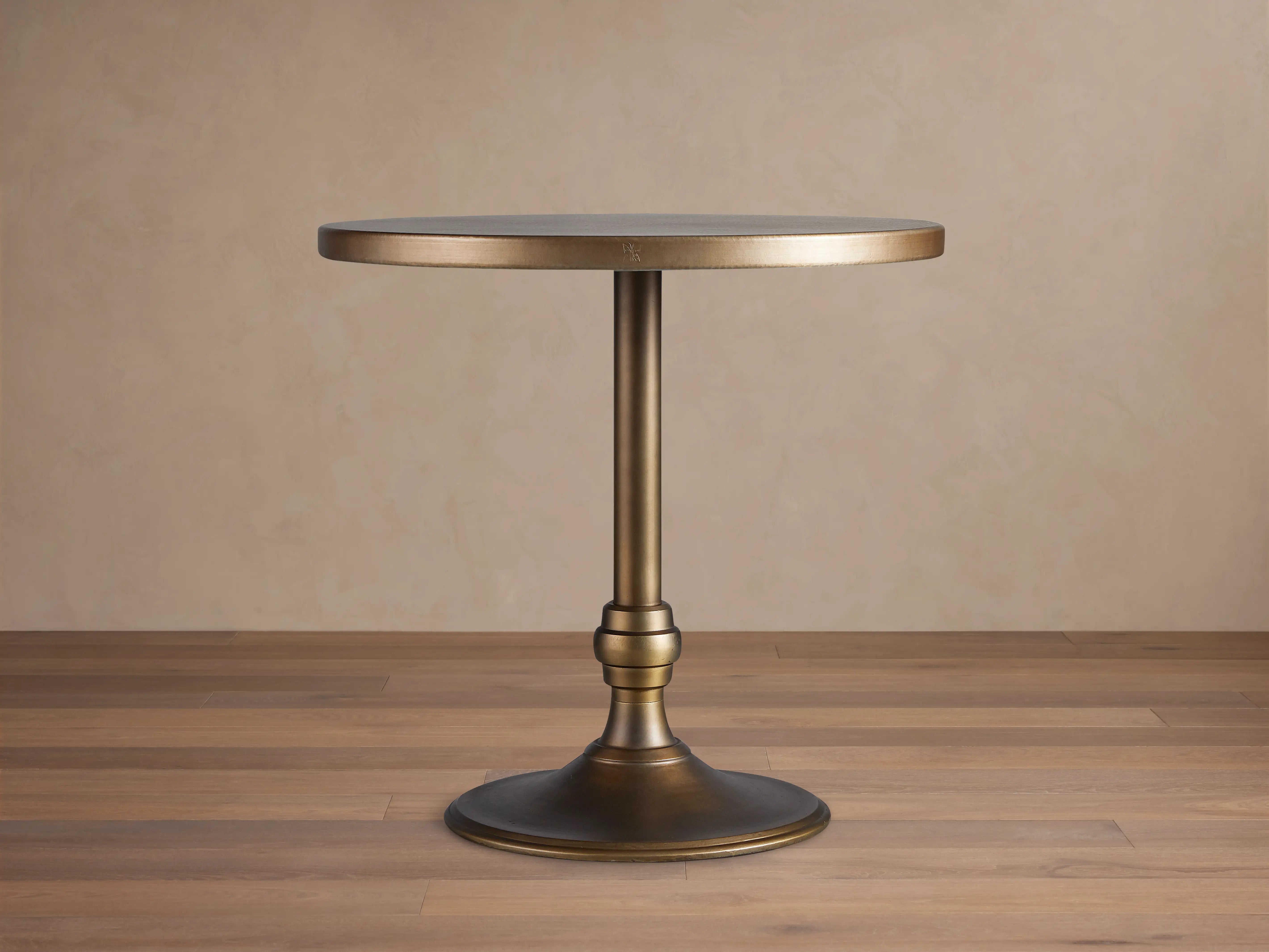 Recycled Metal Counter Table with Wade Base Cast Iron Artisan Dining F ...