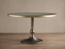 Recycled Metal Dining Table with Wade Base Cast Iron Artisan Dining Furniture