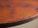 Recycled Metal Dining Table with Wade Base Cast Iron Artisan Dining Furniture