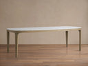 Danny Oak Marble Dining Table Rectangular Modern Classic Dining Furniture