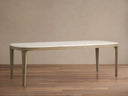 Danny Oak Marble Dining Table Rectangular Modern Classic Dining Furniture