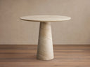 Hemmings Bistro Table Solid Stone Round Modern Minimalist Dining