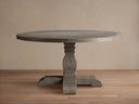 Kensington Round Dining Table Solid Oak Wood Artisanal Vintage Inspired Dining