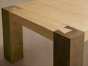 Telluride Oak Dining Table with Oxidized Steel Legs Rectangular Rustic Dining Furniture