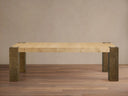 Telluride Oak Dining Table with Oxidized Steel Legs Rectangular Rustic Dining Furniture