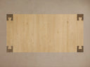 Telluride Oak Dining Table with Oxidized Steel Legs Rectangular Rustic Dining Furniture