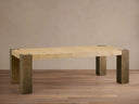 Telluride Oak Dining Table with Oxidized Steel Legs Rectangular Rustic Dining Furniture