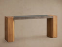 Acacius Steel Wood Console Table Handcrafted Industrial Style Living