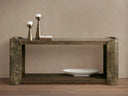 Alvaro Console Table Salvaged Wood Aluminum Artisanal Rustic Living