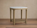 Danny 18" End Table Oak with Marble Top Modern Living Furniture