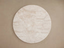 Danny Round Coffee Table Oak Wood Marble Top Contemporary Style