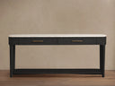 Danny Console Table Oak with Marble Top Rectangular Living Furniture