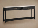 Danny Console Table Oak with Marble Top Rectangular Living Furniture