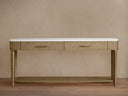 Danny Console Table Oak with Marble Top Rectangular Living Furniture