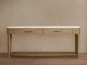 Danny Console Table Oak with Marble Top Rectangular Living Furniture