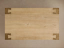 Telluride Oak Coffee Table with Oxidized Steel Legs Rustic Living Room Table
