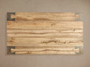 Telluride Oak Coffee Table with Oxidized Steel Legs Rustic Living Room Table