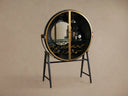 Gideon Iron Glass Bar Cabinet Handcrafted Industrial Style Living