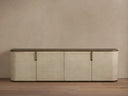 Alvaro Long Console Table Salvaged Wood Aluminum Artisanal Rustic Living