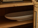 Hattie Burl Glass Cabinet in Mappa Burl Wood for Display