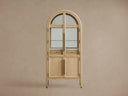 Hattie Bar Cabinet Solid Oak Wood Rectangular Vintage Inspired Dining