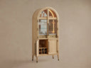 Hattie Bar Cabinet Solid Oak Wood Rectangular Vintage Inspired Dining