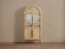 Hattie Bar Cabinet Solid Oak Wood Rectangular Vintage Inspired Dining