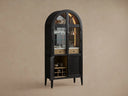 Hattie Bar Cabinet Solid Oak Wood Rectangular Vintage Inspired Dining