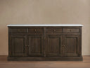 Kensington Buffet Finnish Pine Wood Stone Top Vintage Inspired Dining