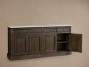 Kensington Buffet Finnish Pine Wood Stone Top Vintage Inspired Dining