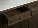 Kensington Buffet Finnish Pine Wood Stone Top Vintage Inspired Dining
