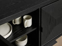 Pelham Oak Wood Sideboard Rectangular Transitional Storage Cabinet for Dining Living Room