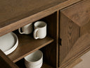 Pelham Oak Wood Sideboard Rectangular Transitional Storage Cabinet for Dining Living Room