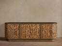 Zansi Buffalo Horn Sideboard Rectangular Artisanal Wood Living Furniture