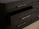 Calista Nine Drawer Dresser in Oak Wood