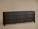 Calista Nine Drawer Dresser in Oak Wood