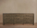 Calista Nine Drawer Dresser in Oak Wood
