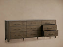 Calista Nine Drawer Dresser in Oak Wood