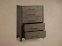 Calista Five Drawer Dresser in Oak Wood