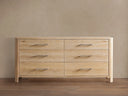 Calista Six Drawer Dresser in Oak Wood