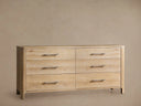 Calista Six Drawer Dresser in Oak Wood