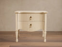 Conrad Wood Nightstand Rectangular Handcrafted Vintage Inspired Bedside Table