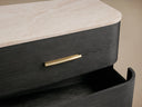 Danny Nine Drawer Dresser with Oak Wood and Marble Top