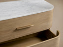 Danny Nine Drawer Dresser with Oak Wood and Marble Top