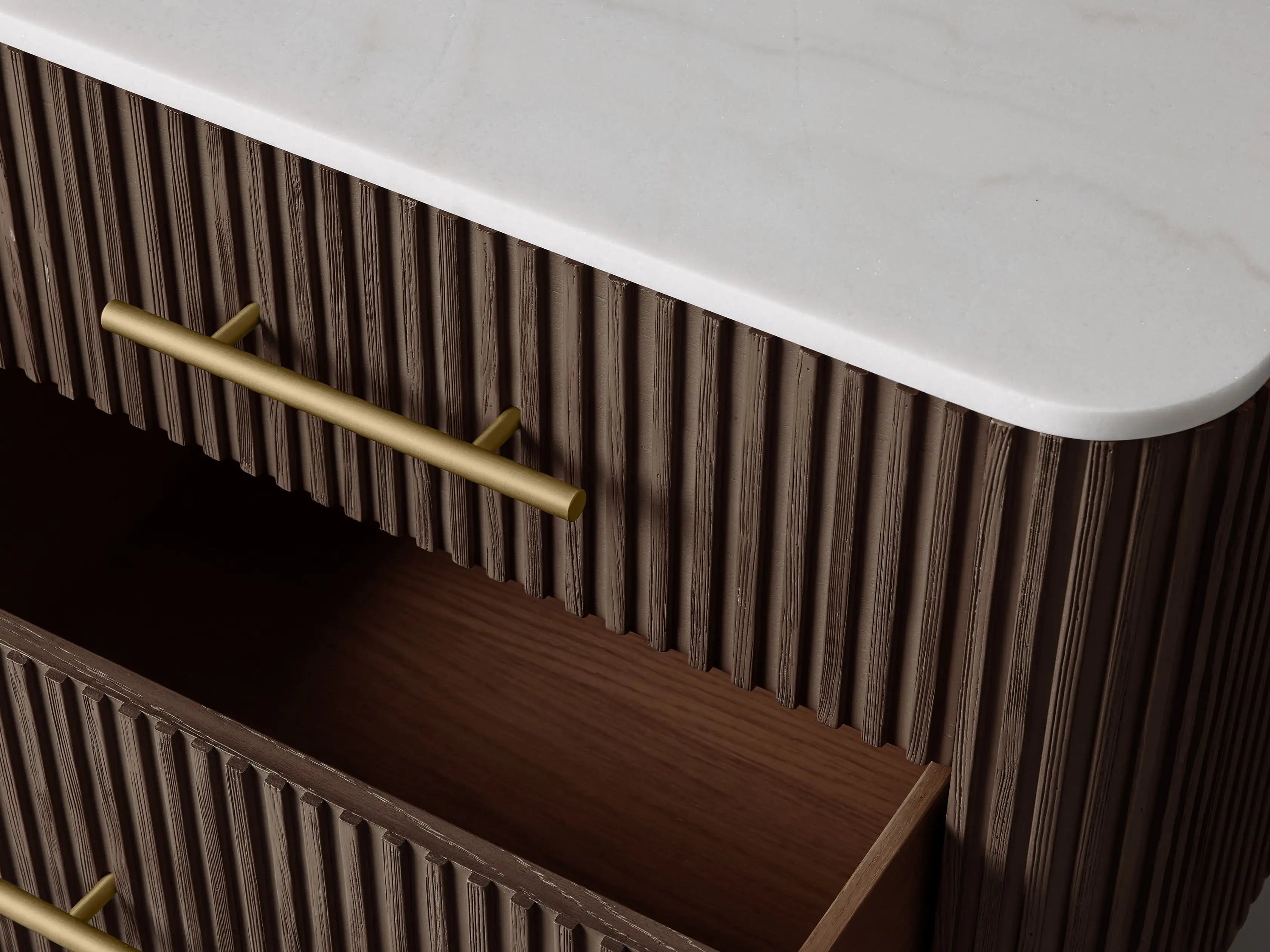 Finnley Closed Nightstand Solid Wood 2 Drawer Bedside Table for Modern Bedroom