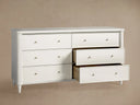 Henley Wide Six Drawer Dresser Mahogany Wood Artisanal Bedroom