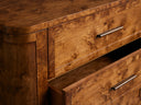 Mogadore Burl Wood Nine Drawer Dresser